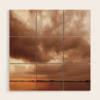Sunset Storm Wood Wall Art Gallery Image 1