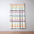 Modern colorful pink orange polka dots stripes patterns Window Curtain Gallery Image 3