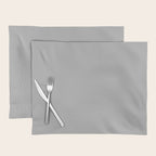 Light Gray Solid. Silver Minimalism Placemat Gallery Image 1