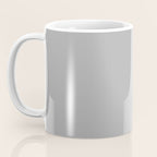 Light Gray Solid. Silver Minimalism Coffee Mug Gallery Image 3
