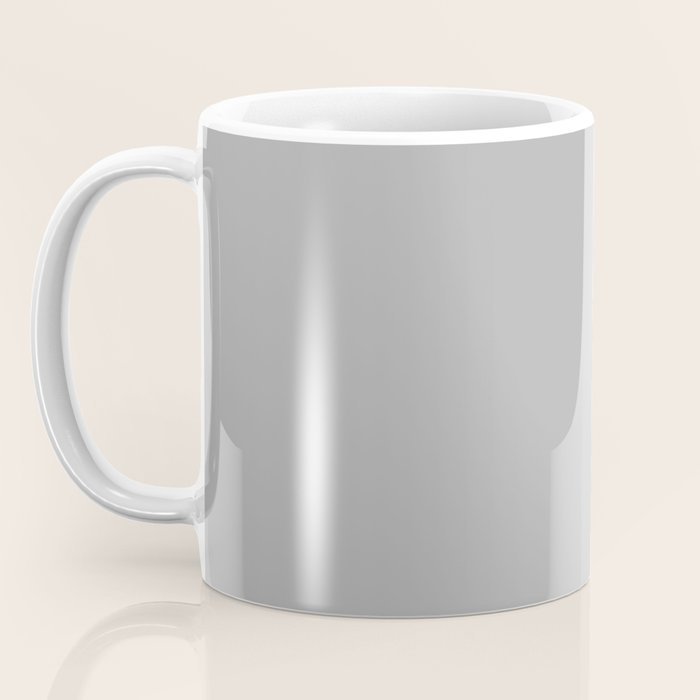 Light Gray Solid. Silver Minimalism Coffee Mug Gallery Image 3