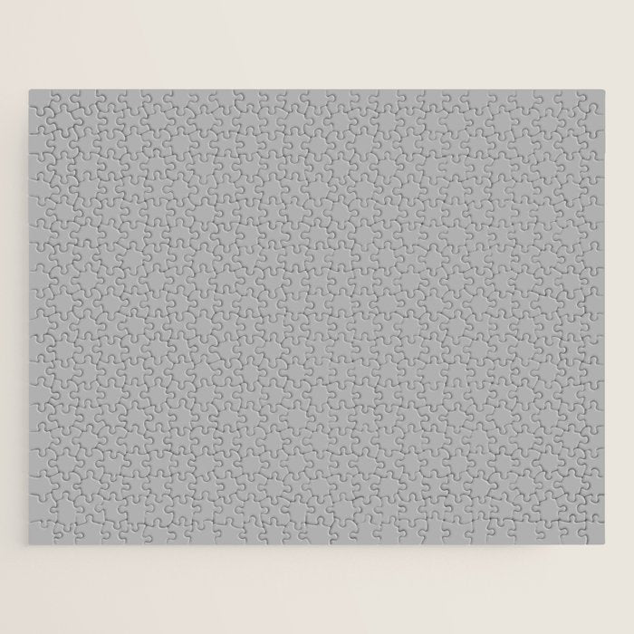 Light Gray Solid. Silver Minimalism Jigsaw Puzzle Gallery Image 1