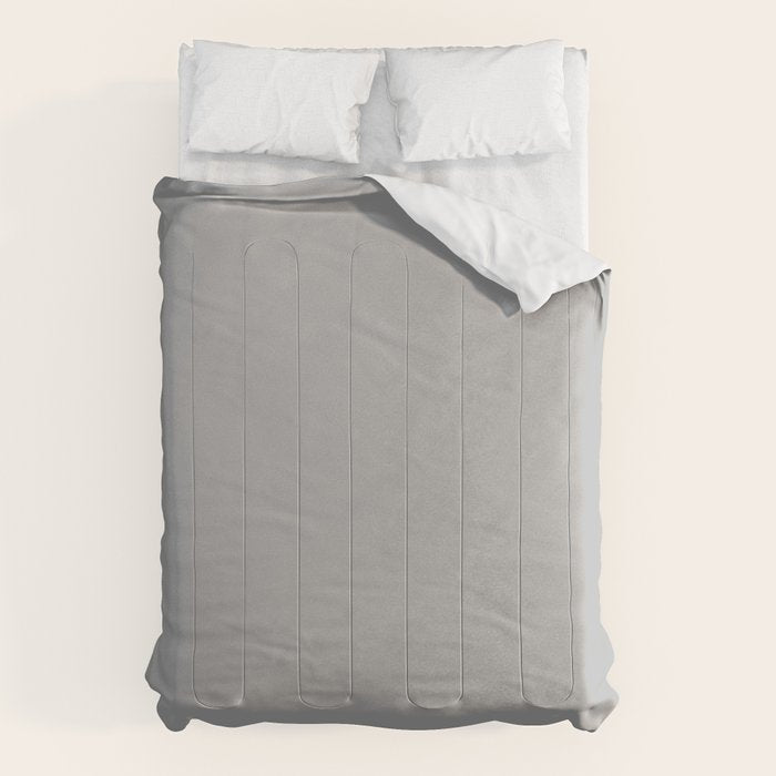 Light Gray Solid. Silver Minimalism Comforter Gallery Image 1
