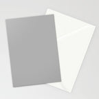 Light Gray Solid. Silver Minimalism Stationery Card Gallery Image 2