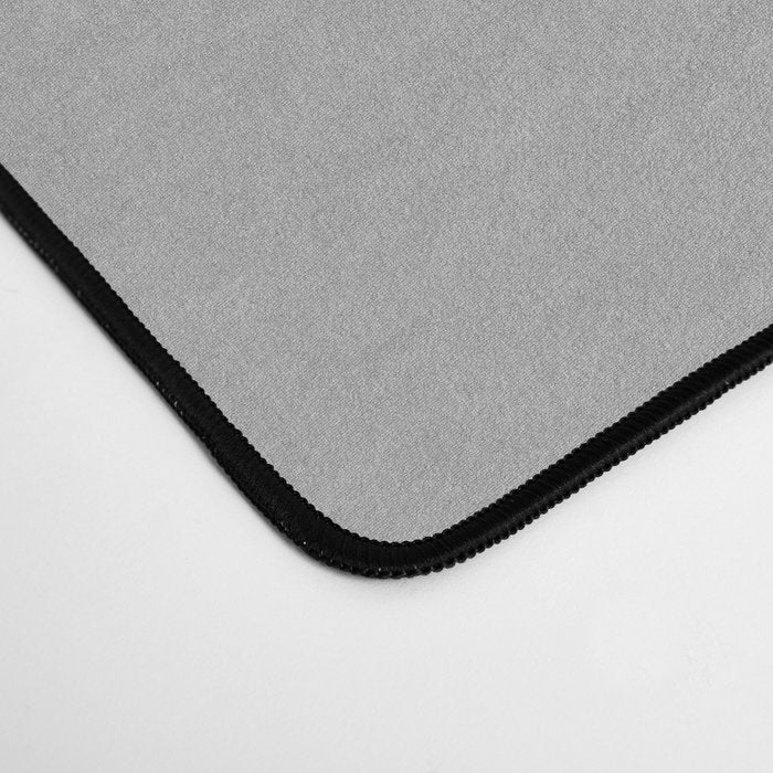 Light Gray Solid. Silver Minimalism Desk Mat Gallery Image 4