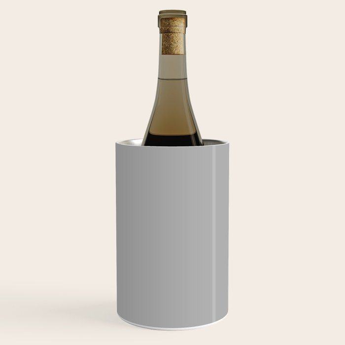 Light Gray Solid. Silver Minimalism Wine Chiller Gallery Image 1