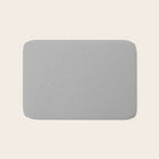 Light Gray Solid. Silver Minimalism Bath Mat Gallery Image 1