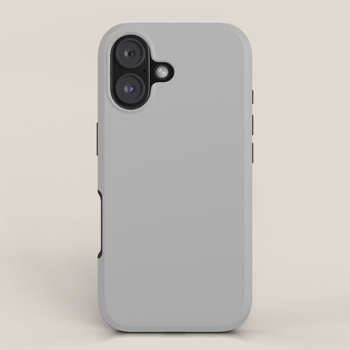 Light Gray Solid. Silver Minimalism iPhone Case Gallery Image 1