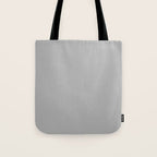 Light Gray Solid. Silver Minimalism Tote Bag Gallery Image 1