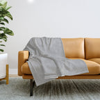 Light Gray Solid. Silver Minimalism Throw Blanket Gallery Image 1