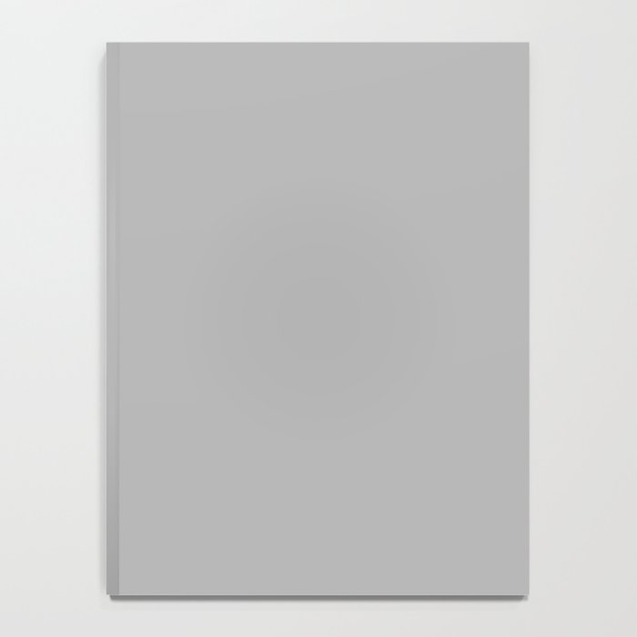 Light Gray Solid. Silver Minimalism Notebook Gallery Image 4