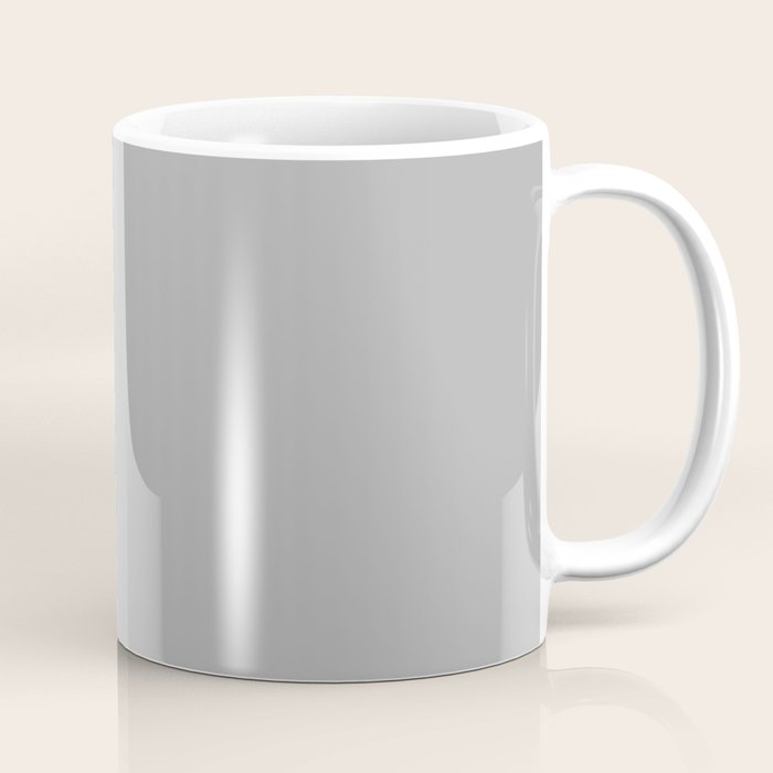 Light Gray Solid. Silver Minimalism Coffee Mug Gallery Image 1