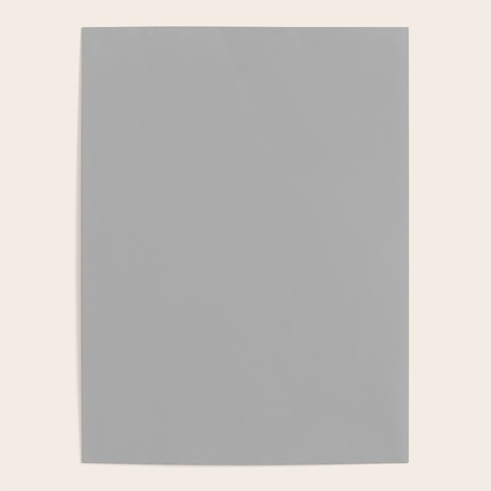 Light Gray Solid. Silver Minimalism Poster Gallery Image 1