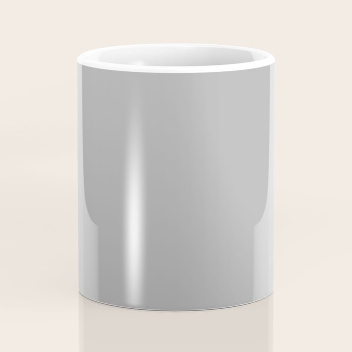 Light Gray Solid. Silver Minimalism Coffee Mug Gallery Image 4