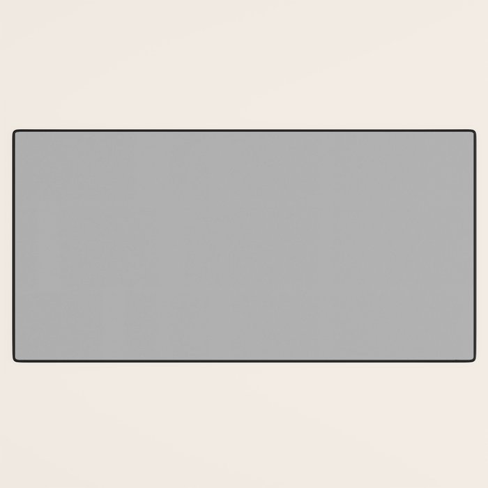 Light Gray Solid. Silver Minimalism Desk Mat Gallery Image 3