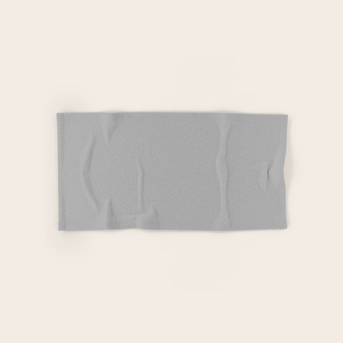 Light Gray Solid. Silver Minimalism Towels Gallery Image 1