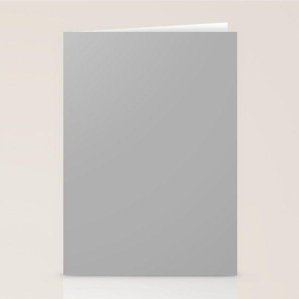 Light Gray Solid. Silver Minimalism Stationery Card Gallery Image 2