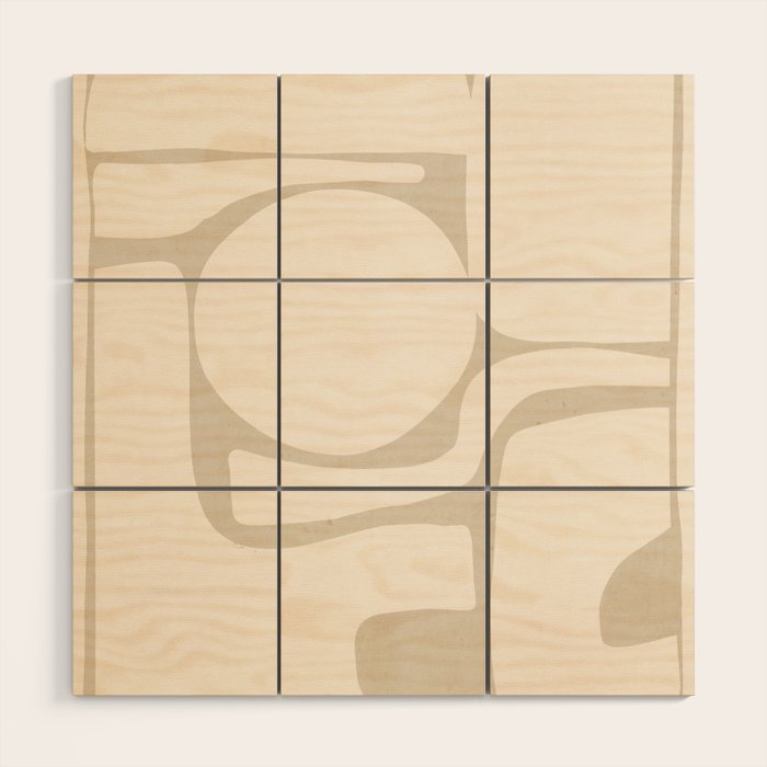 Modern Abstract Minimal Shapes 190 Wood Wall Art Gallery Image 1