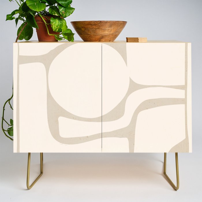 Modern Abstract Minimal Shapes 190 Credenza Gallery Image 1