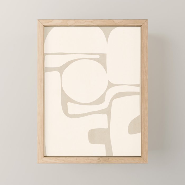 Modern Abstract Minimal Shapes 190 Mini Art Print Gallery Image 1