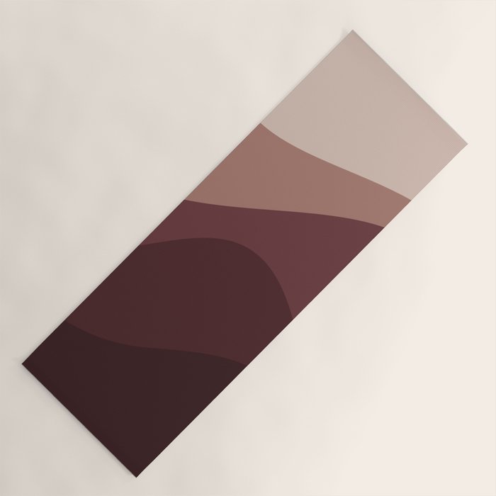 Abstract Color Waves VI Neutral Red Tones Yoga Mat Gallery Image 1