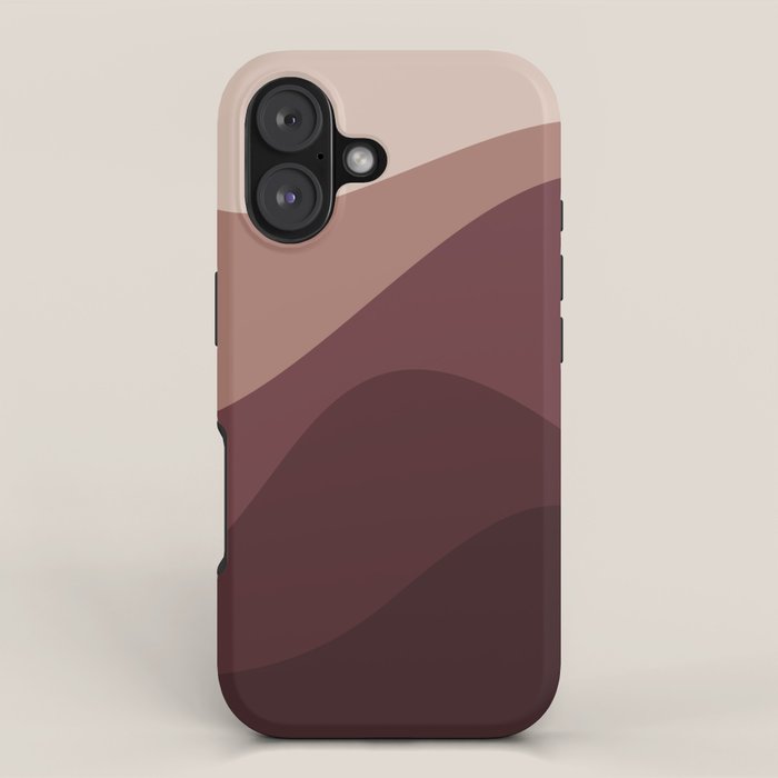 Abstract Color Waves VI Neutral Red Tones iPhone Case Gallery Image 1