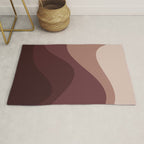 Abstract Color Waves VI Neutral Red Tones Rug Gallery Image 1