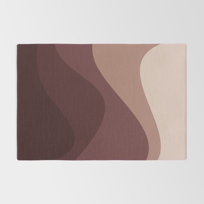 Abstract Color Waves VI Neutral Red Tones Rug Gallery Image 2