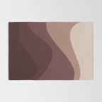 Abstract Color Waves VI Neutral Red Tones Rug Gallery Image 2