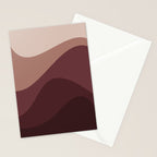 Abstract Color Waves VI Neutral Red Tones Stationery Card Gallery Image 2