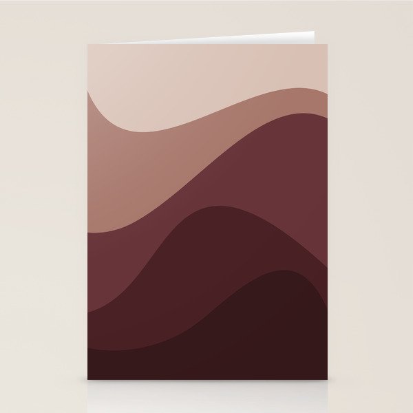 Abstract Color Waves VI Neutral Red Tones Stationery Card Gallery Image 2