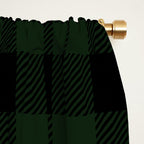Plaid (Dark green) Window Curtain Gallery Image 2