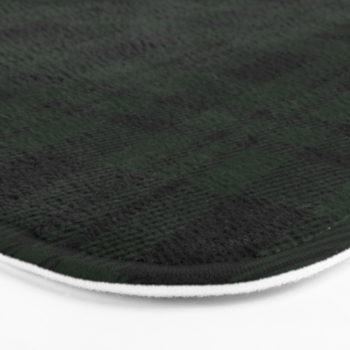 Plaid (Dark green) Bath Mat Gallery Image 3