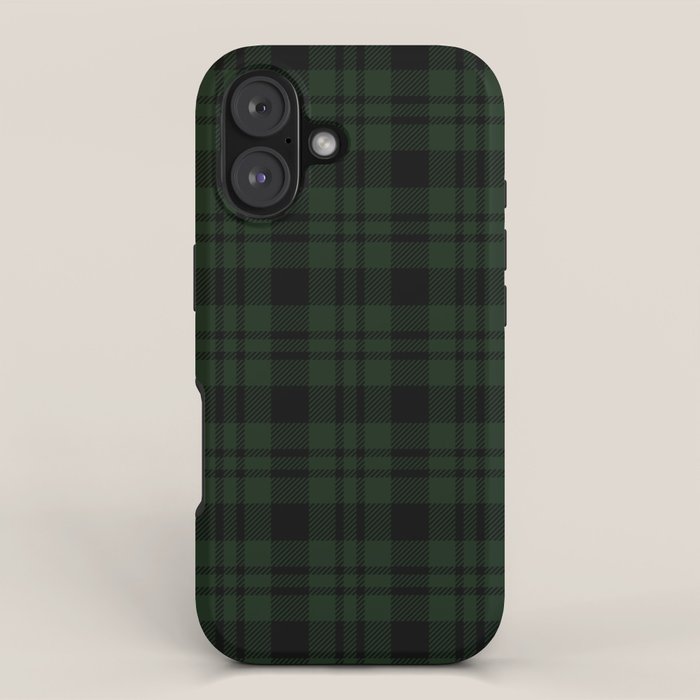 Plaid (Dark green) iPhone Case Gallery Image 1