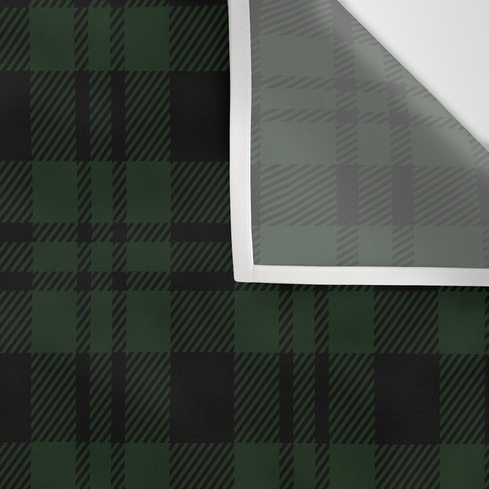 Plaid (Dark green) Wall Tapestry Gallery Image 3