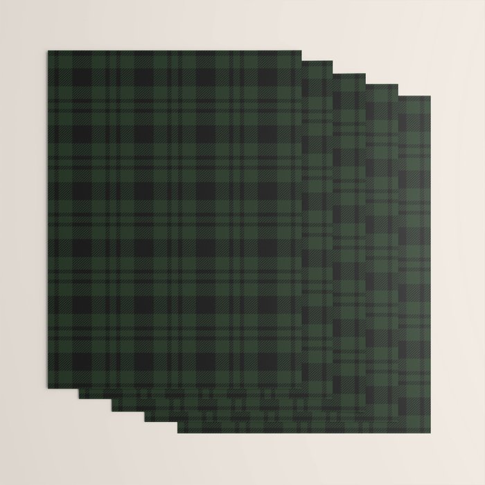 Plaid (Dark green) Wrapping Paper Gallery Image 3