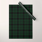 Plaid (Dark green) Wrapping Paper Gallery Image 1