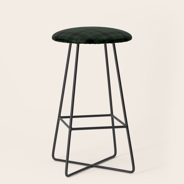 Plaid (Dark green) Stool Gallery Image 1