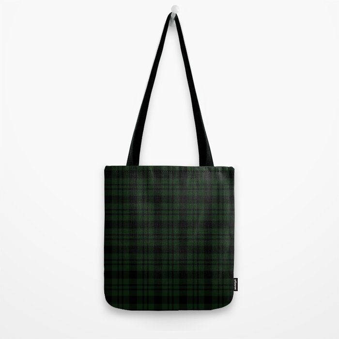 Plaid (Dark green) Tote Bag Gallery Image 2