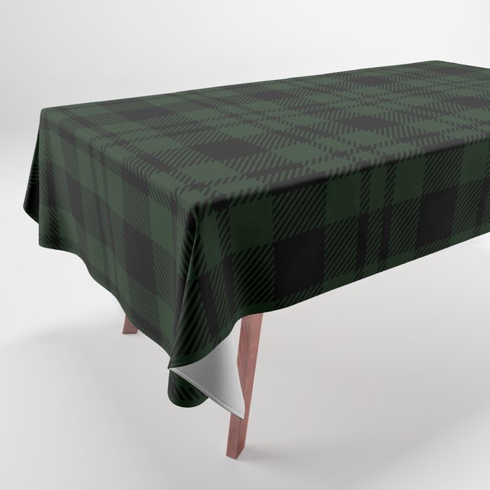 Plaid (Dark green) Tablecloth Gallery Image 1