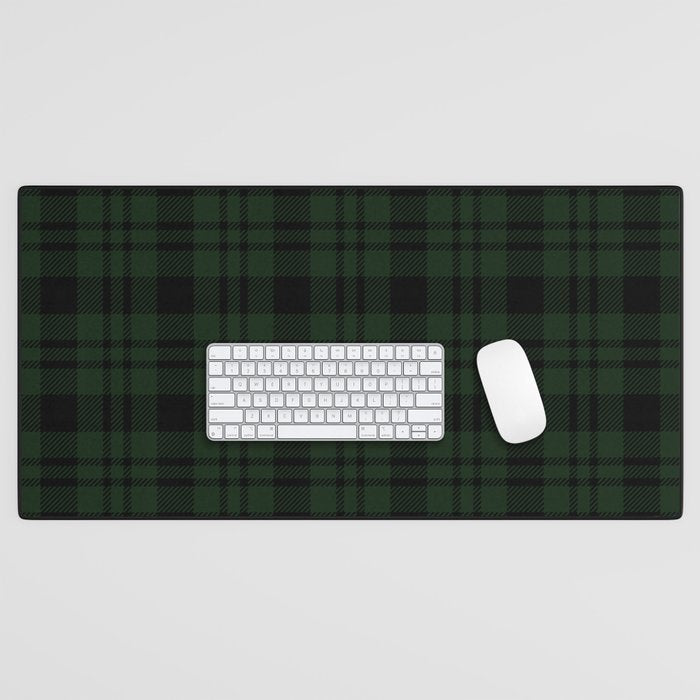 Plaid (Dark green) Desk Mat Gallery Image 1