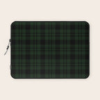 Plaid (Dark green) Laptop Sleeve Gallery Image 1