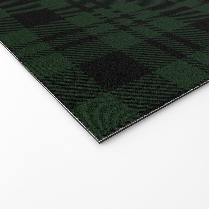 Plaid (Dark green) Welcome Mat Gallery Image 2