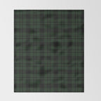 Plaid (Dark green) Throw Blanket Gallery Image 2