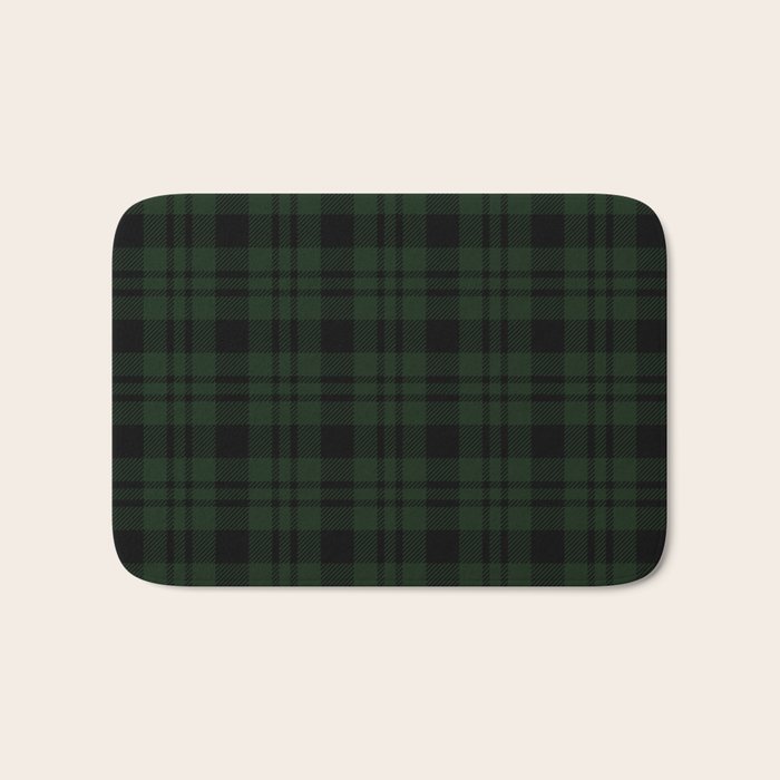 Plaid (Dark green) Bath Mat Gallery Image 1