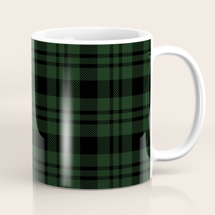 Plaid (Dark green) Coffee Mug Gallery Image 1