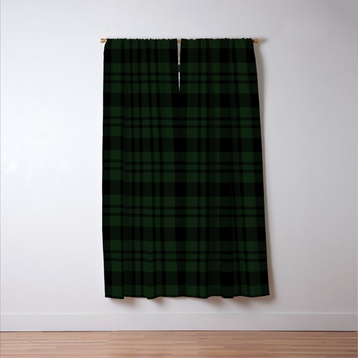 Plaid (Dark green) Window Curtain Gallery Image 3