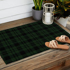 Plaid (Dark green) Outdoor Rug Gallery Image 2