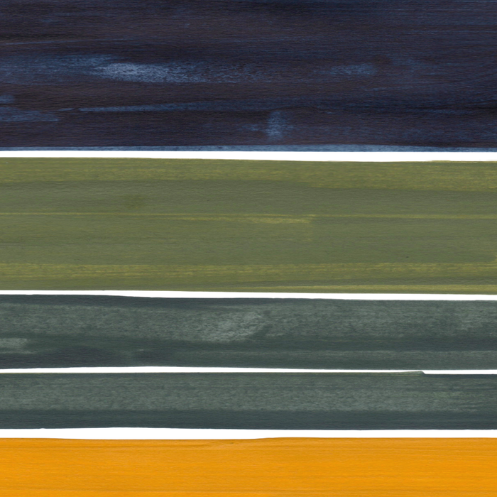 Late November Rothko Inspired Colorful Stripes Navy Blue Olive Green Yellow Coffee Mug Gallery Image 2