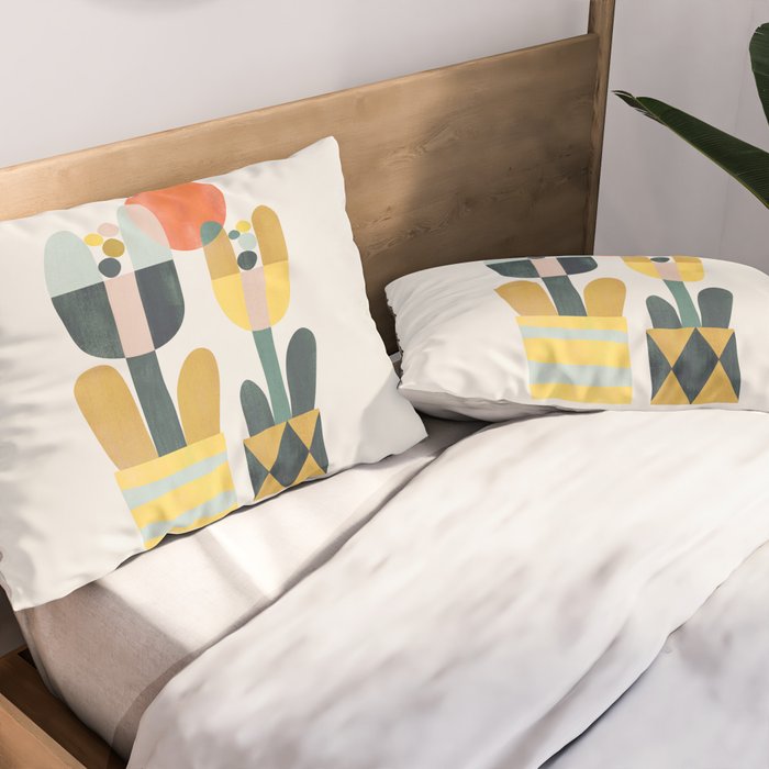 Two flowers Pillow Sham Gallery Image 2